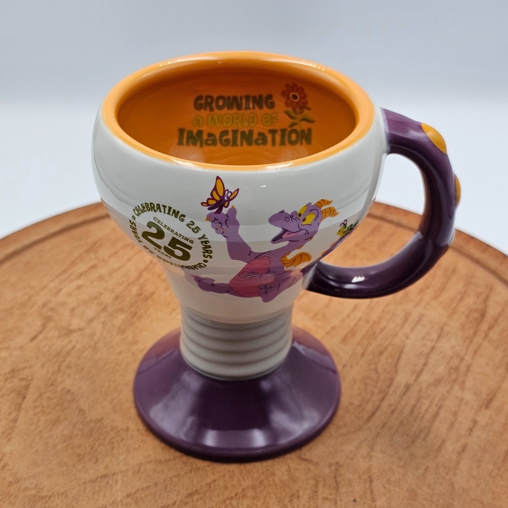 Disney Figment Cup Mug 25th Anniversary 2018 Flower and Garden Lightbulb